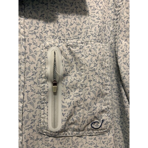 Reel Life Fishing Vented Shirt Mens Size Medium Blue Outdoor Camping Casual Dri - Picture 2 of 6